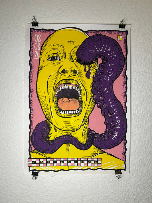 A2 Poster – Wine Lips @ Hoflärm